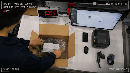 EZBUY Japan packing evidence footage